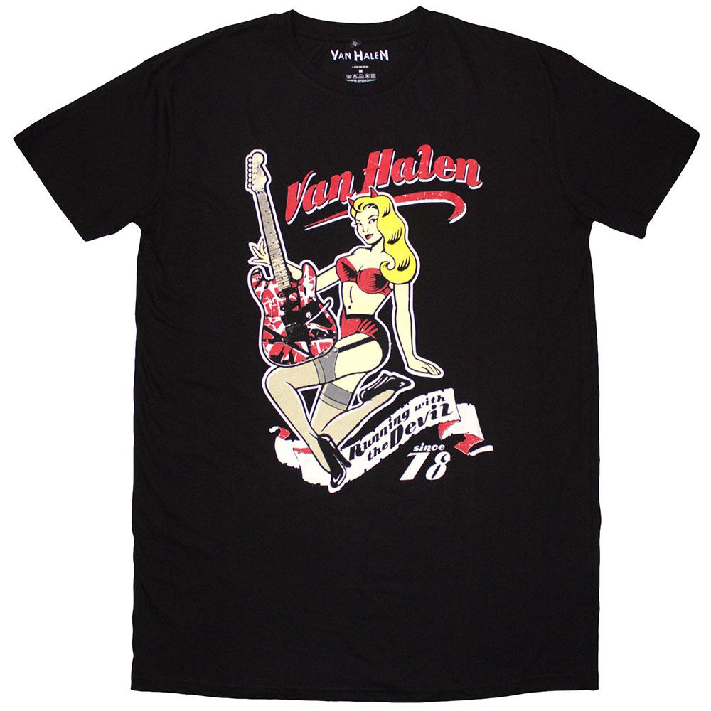 Van Halen - Running With The Devil T-Shirt-Kleid - Schwarz